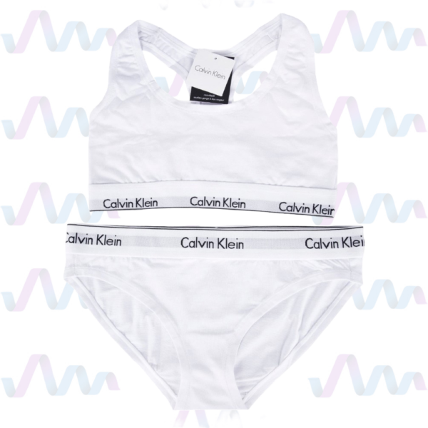 Calvin Klein Slip mit BH Damen Weiss