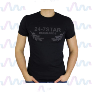 dsquared2 T-Shirt Herren Schwarz Rundhalsausschnitt
