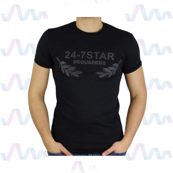 dsquared2 T-Shirt Herren Schwarz Rundhalsausschnitt