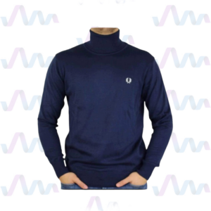 Fred Perry Pullover Herren Navy Rollkragen