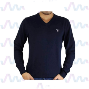 Gant Pullover Herren Schwarz V-Ausschnitt