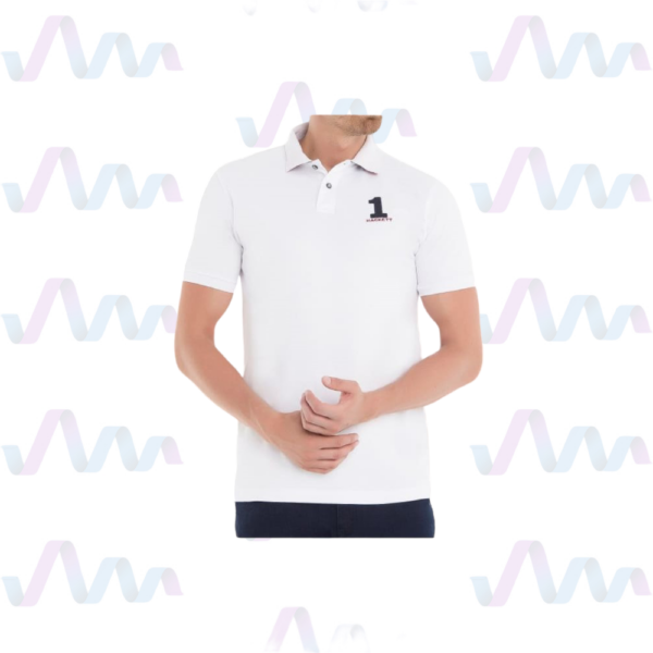 Hackett London Poloshirt Herren Weiss Navy