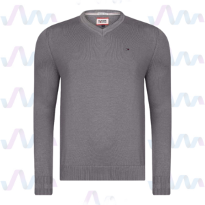 Hilfiger Denim Pullover Herren Grau V-Ausschnitt