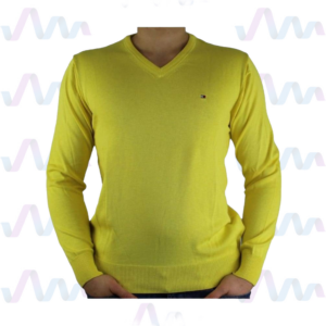 Hilfiger Denim Pullover Herren Gelb V-Ausschnitt