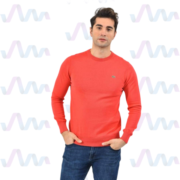 Lacoste Pullover Herren Koralle Rundhalsausschnitt