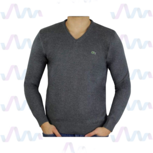 Lacoste Pullover Herren Dunkelgrau V-Ausschnitt