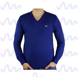 Lacoste Pullover Herren Saxblau V-Ausschnitt