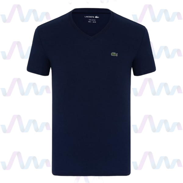 Lacoste T-Shirt Herren Navy V-Ausschnitt