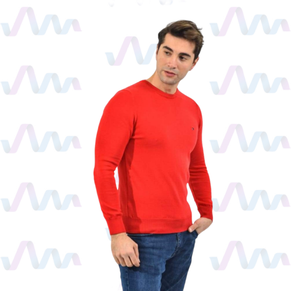 Tommy Hilfiger Pullover Herren Rot Rundhalsausschnitt