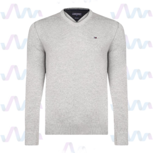 Tommy Hilfiger Pullover Herren Hellgrau V-Ausschnitt