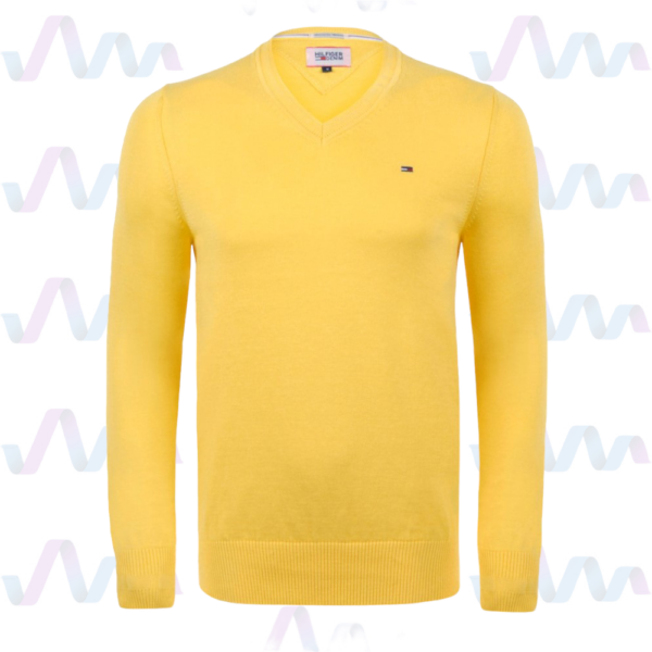 Tommy Hilfiger Pullover Herren Gelb V-Ausschnitt