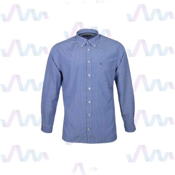Tommy Hilfiger Hemd Herren Blau Gestreift 1078