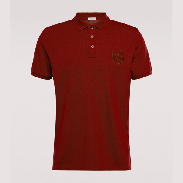 Moncler Poloshirt Herren M Logo Bordeaux